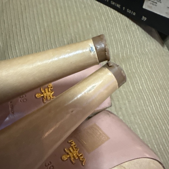 Prada nude size 39 peep toe lace up bootie - Picture 8 of 9